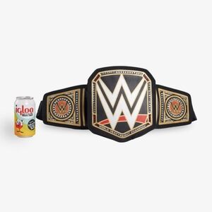 WWE Championship Fanny Pack Igloo Cooler Belt in Black and Gold - Holds 4 Cans